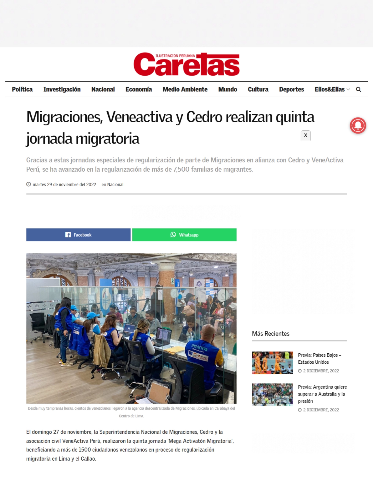 Lee más sobre el artículo Migraciones, Veneactiva y Cedro realizan quinta jornada migratoria