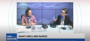 Nancy Arellano conversa en Radio Nacional sobre la situación de la migración venezolana en Perú. Foto: captura YouTube/Radio Nacional